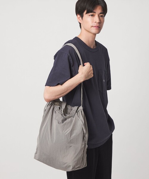 PACKING(パッキング)の「【別注】<PACKING>GLR リップストップ トートバッグ(ショルダーバッグ・メンズ・ダークブラウン/マスタード/ライトグレー・FREE)」の1枚目の写真