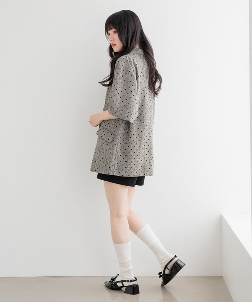 Heather(ヘザー)の「アソートツイードジャケット(半袖) 1057343(テーラードジャケット・レディース・グレー系その他/ブラウン・FREE)」の20枚目の写真