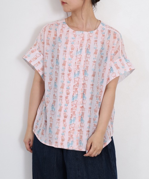 KILKI（キルキー）の「kilki 　袖配色ノーカラー比翼ブラウス　アンティークチェア 半袖（シャツ/ブラウス・レディース・ピンク系その他/ベージュ系その他・FREE）」の15枚目の写真