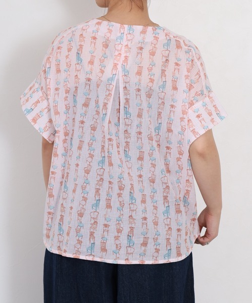 KILKI（キルキー）の「kilki 　袖配色ノーカラー比翼ブラウス　アンティークチェア 半袖（シャツ/ブラウス・レディース・ピンク系その他/ベージュ系その他・FREE）」の16枚目の写真