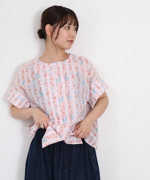 KILKI（キルキー）の「kilki 　袖配色ノーカラー比翼ブラウス　アンティークチェア 半袖（シャツ/ブラウス・レディース・ピンク系その他/ベージュ系その他・FREE）」の11枚目の写真