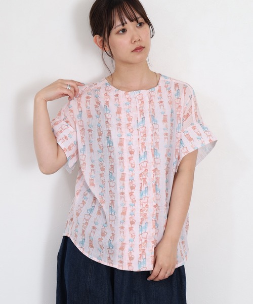 KILKI（キルキー）の「kilki 　袖配色ノーカラー比翼ブラウス　アンティークチェア 半袖（シャツ/ブラウス・レディース・ピンク系その他/ベージュ系その他・FREE）」の12枚目の写真