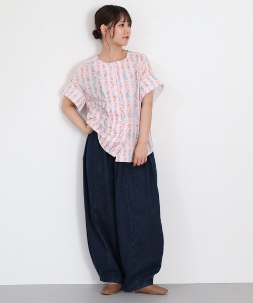 KILKI（キルキー）の「kilki 　袖配色ノーカラー比翼ブラウス　アンティークチェア 半袖（シャツ/ブラウス・レディース・ピンク系その他/ベージュ系その他・FREE）」の13枚目の写真