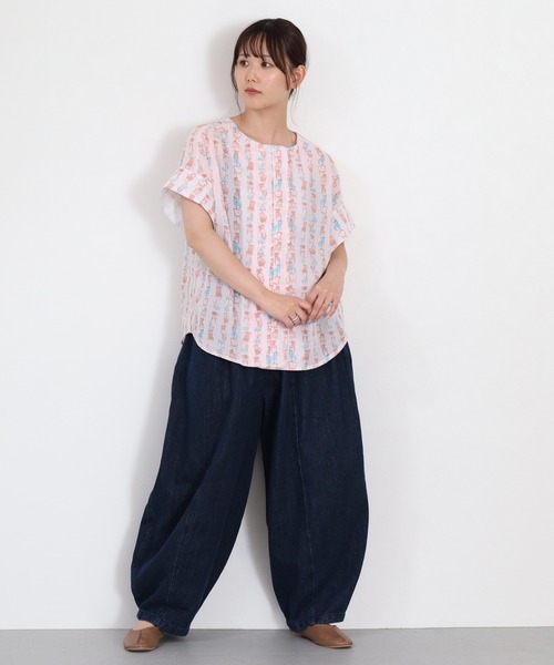 KILKI（キルキー）の「kilki 　袖配色ノーカラー比翼ブラウス　アンティークチェア 半袖（シャツ/ブラウス・レディース・ピンク系その他/ベージュ系その他・FREE）」の14枚目の写真