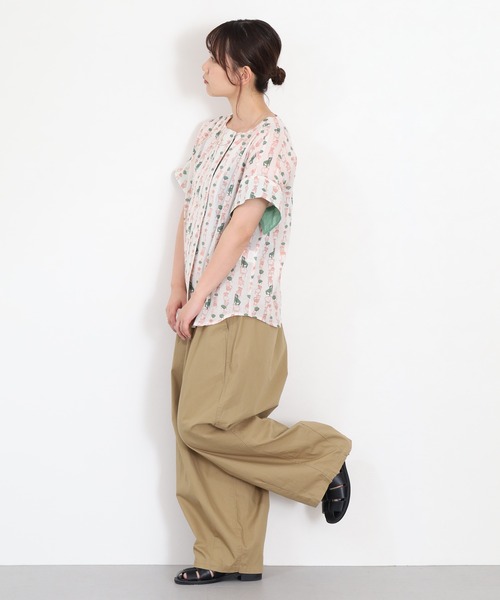 KILKI（キルキー）の「kilki 　袖配色ノーカラー比翼ブラウス　アンティークチェア 半袖（シャツ/ブラウス・レディース・ピンク系その他/ベージュ系その他・FREE）」の8枚目の写真