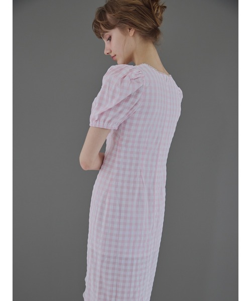 etre loin（エトルワン）の「Rose gingham dress / ローズギンガムワンピース（ワンピース・レディース・ピンク/ブラック/モカ・M）」の22枚目の写真
