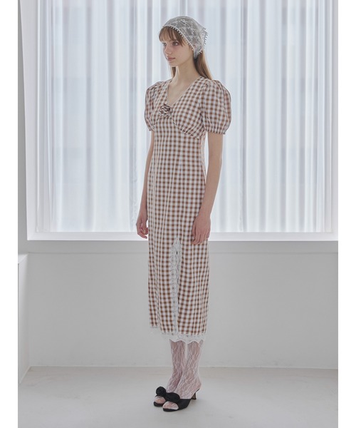 etre loin（エトルワン）の「Rose gingham dress / ローズギンガムワンピース（ワンピース・レディース・ピンク/ブラック/モカ・M）」の11枚目の写真