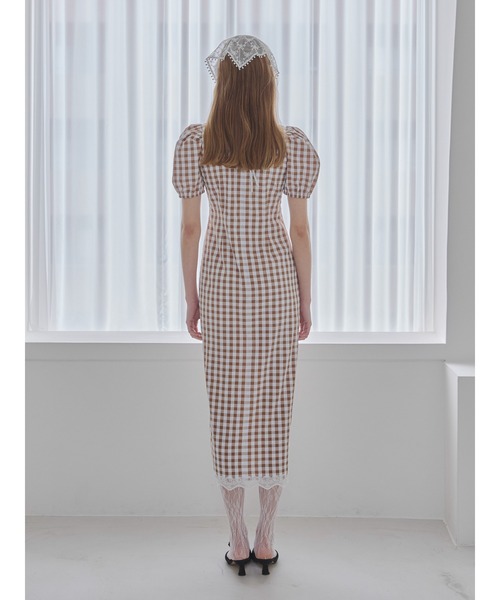 etre loin（エトルワン）の「Rose gingham dress / ローズギンガムワンピース（ワンピース・レディース・ピンク/ブラック/モカ・M）」の13枚目の写真