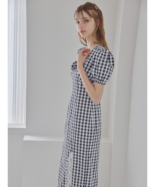 etre loin（エトルワン）の「Rose gingham dress / ローズギンガムワンピース（ワンピース・レディース・ピンク/ブラック/モカ・M）」の19枚目の写真