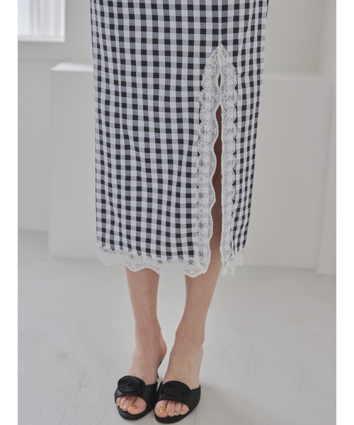 etre loin（エトルワン）の「Rose gingham dress / ローズギンガムワンピース（ワンピース・レディース・ピンク/ブラック/モカ・M）」の17枚目の写真