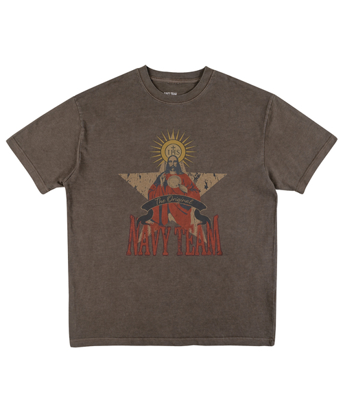 NAVYTEAM(ネイビーチーム)の「ザ・オリジナル ピグメント 半袖Tシャツ(4色)(Tシャツ/カットソー・レディース・チャコールグレー/ブルー/バーガンディー/ブラウン・SMALL/MEDIUM/LARGE/X-LARGE)」の2枚目の写真