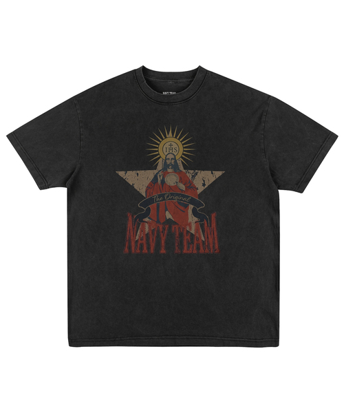 NAVYTEAM(ネイビーチーム)の「ザ・オリジナル ピグメント 半袖Tシャツ(4色)(Tシャツ/カットソー・レディース・チャコールグレー/ブルー/バーガンディー/ブラウン・SMALL/MEDIUM/LARGE/X-LARGE)」の1枚目の写真