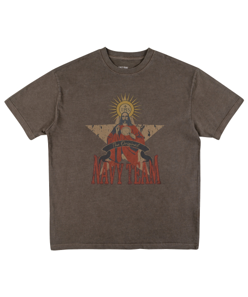 NAVYTEAM(ネイビーチーム)の「ザ・オリジナル ピグメント 半袖Tシャツ(4色)(Tシャツ/カットソー・レディース・チャコールグレー/ブルー/バーガンディー/ブラウン・SMALL/MEDIUM/LARGE/X-LARGE)」の8枚目の写真