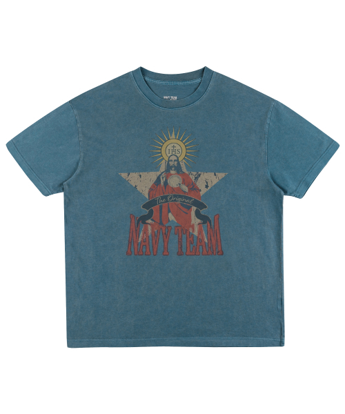 NAVYTEAM(ネイビーチーム)の「ザ・オリジナル ピグメント 半袖Tシャツ(4色)(Tシャツ/カットソー・レディース・チャコールグレー/ブルー/バーガンディー/ブラウン・SMALL/MEDIUM/LARGE/X-LARGE)」の12枚目の写真