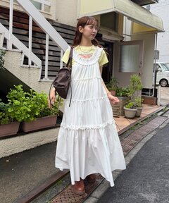 セール】アソート柄パッチワークロングキャミワンピース（ワンピース