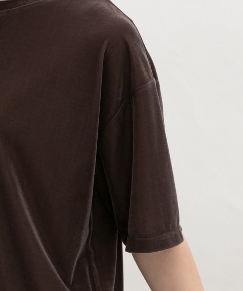 Honeys(ハニーズ)の「ベロアトップス(Tシャツ/カットソー・レディース・グレイッシュブルー/スミクロ/モカ・LL/L/M/S)」の19枚目の写真