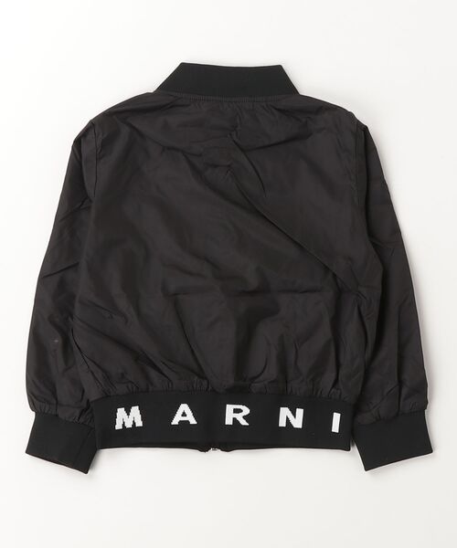 MARNI(マルニ)の「MARNI(マルニ)Kids & Junior ワンポイントブランドロゴジップアップブルゾンジャケット(ブルゾン・キッズ・ブラック/ダークグリーン・4Y/6Y/8Y/10Y)」の9枚目の写真