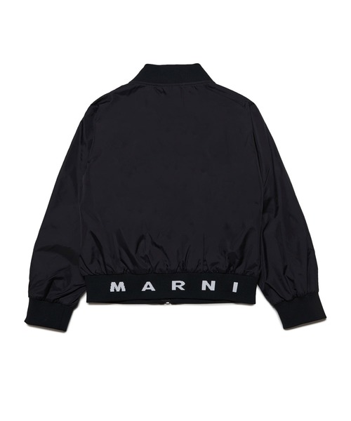 MARNI(マルニ)の「MARNI(マルニ)Kids & Junior ワンポイントブランドロゴジップアップブルゾンジャケット(ブルゾン・キッズ・ブラック/ダークグリーン・4Y/6Y/8Y/10Y)」の3枚目の写真