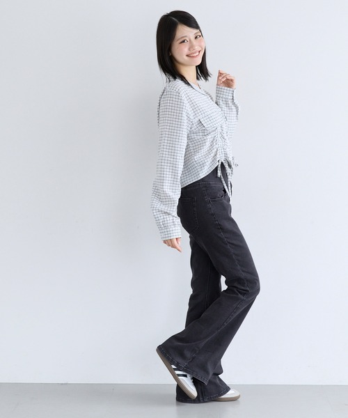 coca(coca)(コカ)の「ユース シャーリングシャツ(シャツ/ブラウス・レディース・ホワイト/ブラック・M/S/L)」の6枚目の写真