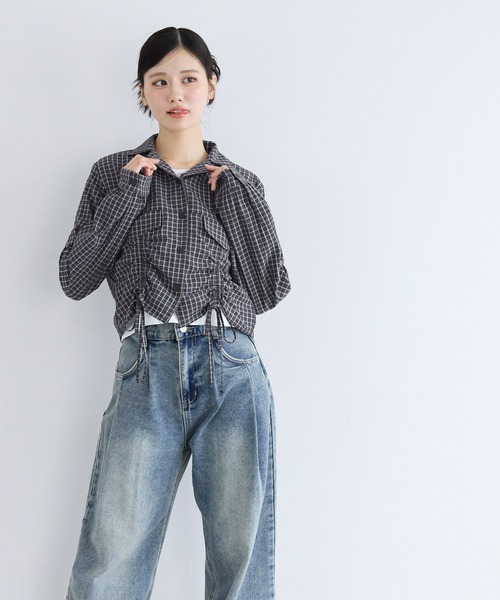 coca(coca)(コカ)の「ユース シャーリングシャツ(シャツ/ブラウス・レディース・ホワイト/ブラック・M/S/L)」の11枚目の写真