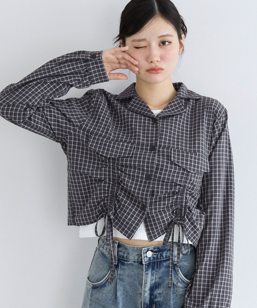coca(coca)(コカ)の「ユース シャーリングシャツ(シャツ/ブラウス・レディース・ホワイト/ブラック・M/S/L)」の12枚目の写真