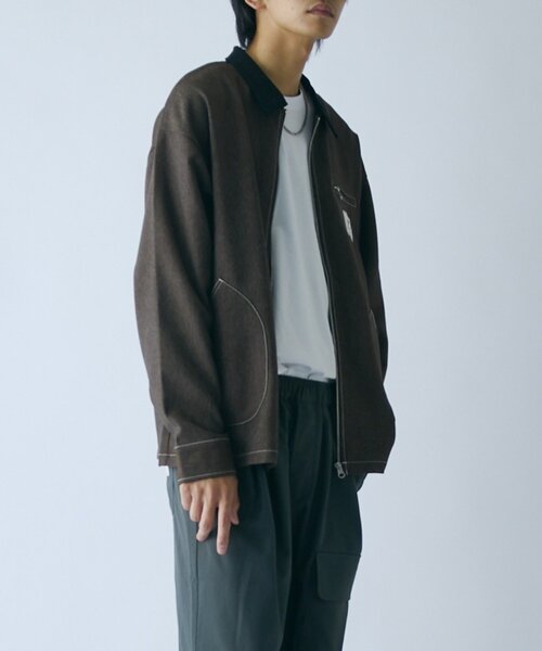 goocy（グーシー）の「デニムライクワークジャケット（ブルゾン・メンズ・ブラウン/ブラック/カーキ・MEDIUM/LARGE）」の14枚目の写真