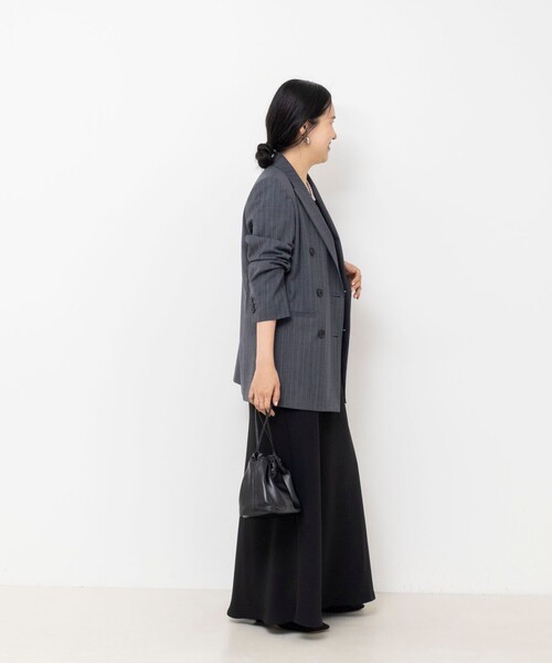NOLLEY’S Sophi（ノーリーズソフィ）の「ウォッシャブルダブルマットサテンナロースカート（スカート・レディース・ブラック/オフホワイト・36/34/38）」の13枚目の写真