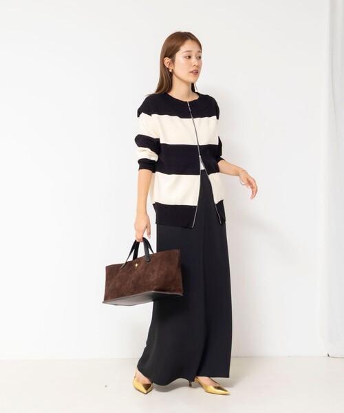 NOLLEY’S Sophi（ノーリーズソフィ）の「ウォッシャブルダブルマットサテンナロースカート（スカート・レディース・ブラック/オフホワイト・36/34/38）」の19枚目の写真