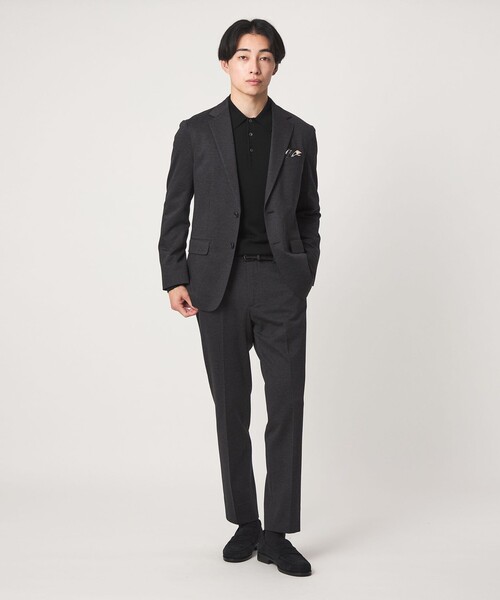 green label relaxing（グリーンレーベルリラクシング）の「SUPER 120S ハイゲージ ニット ポロシャツ（ポロシャツ・メンズ・ブラック/ネイビー/オリーブ・S/M/L/XL）」の13枚目の写真