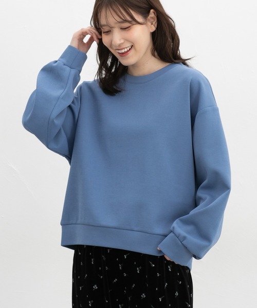 Honeys(ハニーズ)の「きれいめゆるスウェット(スウェット・レディース・ブルー/ヘザーチャコール/アイボリー/ブラック/ピンク/杢グレー・F)」の5枚目の写真