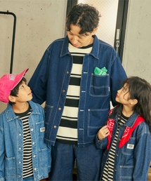 and D. petit main（アンドディープティマイン）の「【予約商品】【親子リンク】【DAD】デニムカバーオール（ブルゾン）」