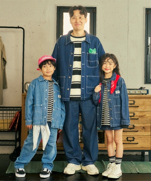 and D. petit main(アンドディープティマイン)の「【親子リンク】【DAD】デニムカバーオール(ブルゾン・レディース・ライトブルー/ダークブルー・FREE)」の13枚目の写真