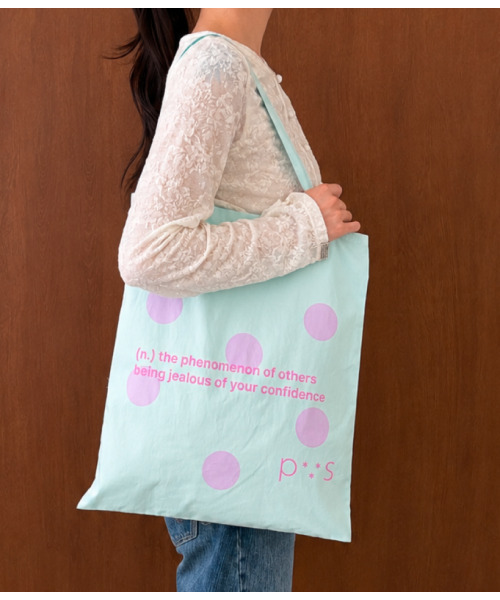 PEEVES PEEVES(フィブス フィブス)の「Dot Signature Logo Bag / Mint(エコバッグ/サブバッグ・レディース・その他・OS)」の1枚目の写真