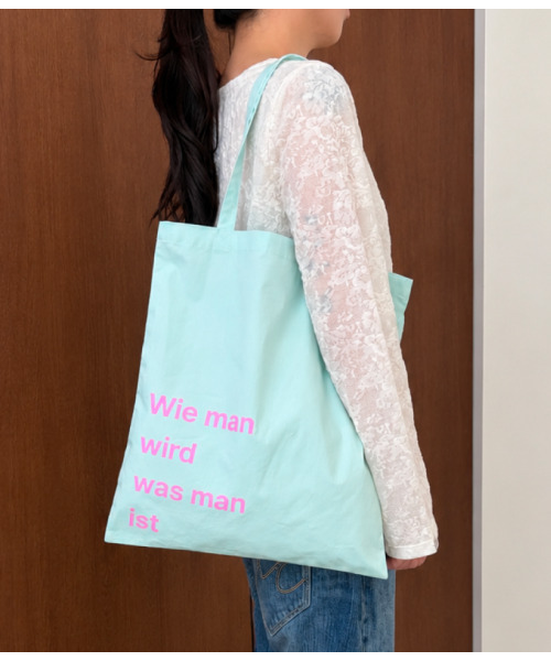 PEEVES PEEVES(フィブス フィブス)の「Dot Signature Logo Bag / Mint(エコバッグ/サブバッグ・レディース・その他・OS)」の2枚目の写真