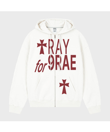 [ODNR UNISEX]PRAY FOR ジップアップパーカー_4color