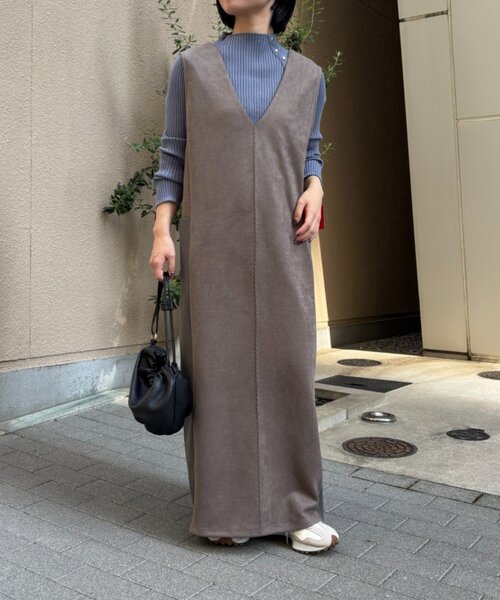 Jena espace merveilleux（ジェナ　エスパスメルヴェイユ）の「スエードファスナージャンスカ（ワンピース・レディース・グレー/チャコールグレー・FREE）」の8枚目の写真