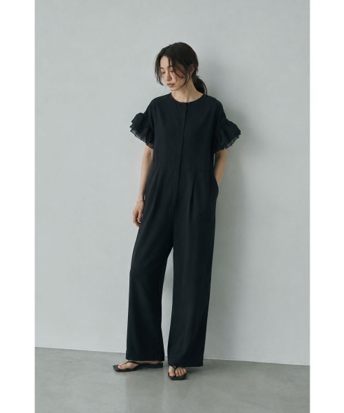 marjour(マージュール)の「FRILL SLEEVE JUMPSUIT(サロペット/オーバーオール・レディース・ブラック/ネイビー・M)」の7枚目の写真