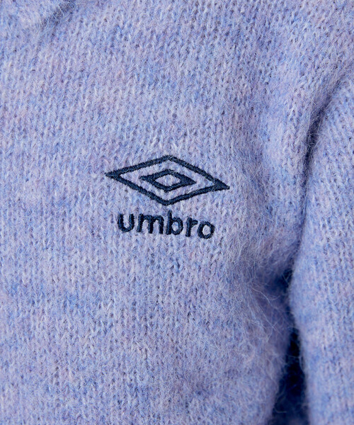 UMBRO(アンブロ)の「UMBRO × PUBLUX/アンブロ 別注 ワンポイント 刺繍 シャギー ニットポロ 限定展開(ニット/セーター・レディース・ブルーグリーン/グレー/ラベンダー・フリ-)」の11枚目の写真