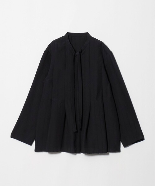 BEAUTY&YOUTH UNITED ARROWS(ビューティーアンドユースユナイテッドアローズ)の「レーヨンポリエステル タイ タックシャツ(シャツ/ブラウス・レディース・ライトグレー/オフホワイト/ブラック・FREE)」の3枚目の写真
