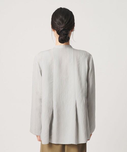BEAUTY&YOUTH UNITED ARROWS(ビューティーアンドユースユナイテッドアローズ)の「レーヨンポリエステル タイ タックシャツ(シャツ/ブラウス・レディース・ライトグレー/オフホワイト/ブラック・FREE)」の9枚目の写真