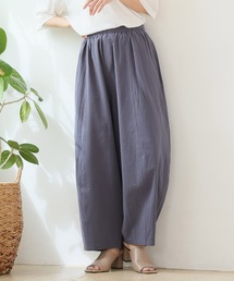 【選べる2丈×4サイズ】暑い秋に最適! 綿100% さらっと優しいコットン バレルレッグパンツ