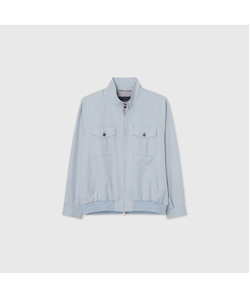 LOOKAST(ルックキャスト)の「コットンユーティリティボンバージャケット_ライトブルー / COTTON UTILITY BOMBER JACKET_LIGHT BLUE(ブルゾン・レディース・スカイブルー・ONE)」の1枚目の写真