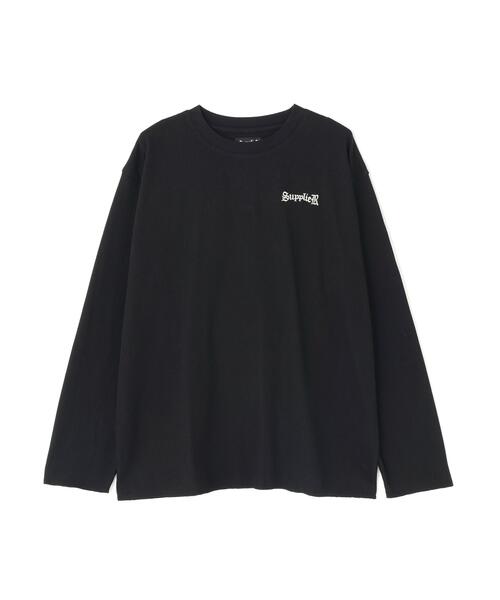 SUPPLIER(サプライヤー)の「SUPPLIER/サプライヤー/Multiple Cross Thermal Long Sleeve Tee(Tシャツ/カットソー・メンズ・ブラック/ホワイト系2・M/L/XL)」の1枚目の写真