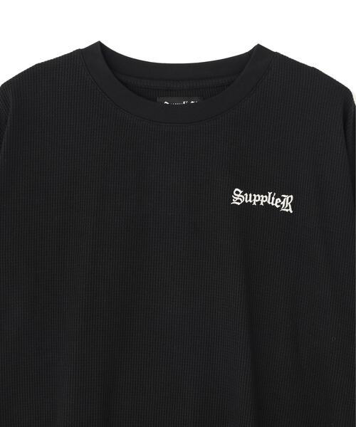 SUPPLIER(サプライヤー)の「SUPPLIER/サプライヤー/Multiple Cross Thermal Long Sleeve Tee(Tシャツ/カットソー・メンズ・ブラック/ホワイト系2・M/L/XL)」の4枚目の写真