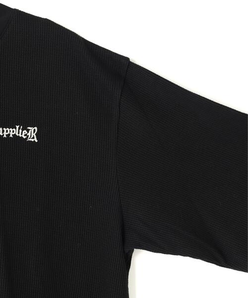 SUPPLIER(サプライヤー)の「SUPPLIER/サプライヤー/Multiple Cross Thermal Long Sleeve Tee(Tシャツ/カットソー・メンズ・ブラック/ホワイト系2・M/L/XL)」の5枚目の写真