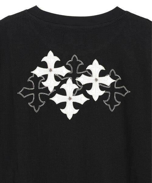 SUPPLIER(サプライヤー)の「SUPPLIER/サプライヤー/Multiple Cross Thermal Long Sleeve Tee(Tシャツ/カットソー・メンズ・ブラック/ホワイト系2・M/L/XL)」の7枚目の写真