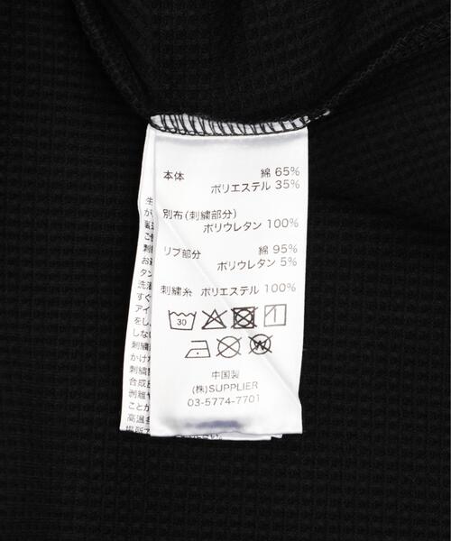 SUPPLIER(サプライヤー)の「SUPPLIER/サプライヤー/Multiple Cross Thermal Long Sleeve Tee(Tシャツ/カットソー・メンズ・ブラック/ホワイト系2・M/L/XL)」の9枚目の写真