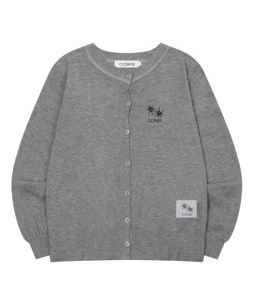 COIRIS(コイリス)の「◇COIRIS◇ブランド直輸入正規品/ルエノ ラウンドネック ボタンカーディガン RUENO R-NECK BUTTON CARDIGAN(カーディガン/ボレロ・レディース・グレー/ブラック・FREE)」の8枚目の写真