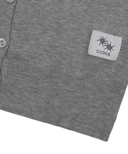 COIRIS(コイリス)の「◇COIRIS◇ブランド直輸入正規品/ルエノ ラウンドネック ボタンカーディガン RUENO R-NECK BUTTON CARDIGAN(カーディガン/ボレロ・レディース・グレー/ブラック・FREE)」の13枚目の写真