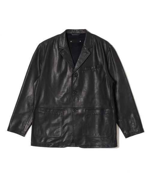 CRIMIE(クライミー)の「4-BUTTON TAILORED SHEEP LEATHER SUIT JACKET WITH 3-BUTTON LOOK(テーラードジャケット・メンズ・ブラック・XXL/XL/L/M/S)」の3枚目の写真